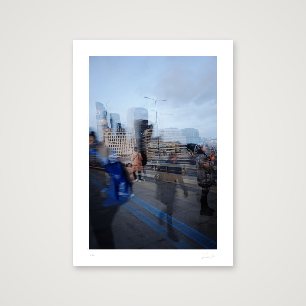 On The Bridge. From London Series. 2023 — A4 (21×30cm, 8×12") Print only