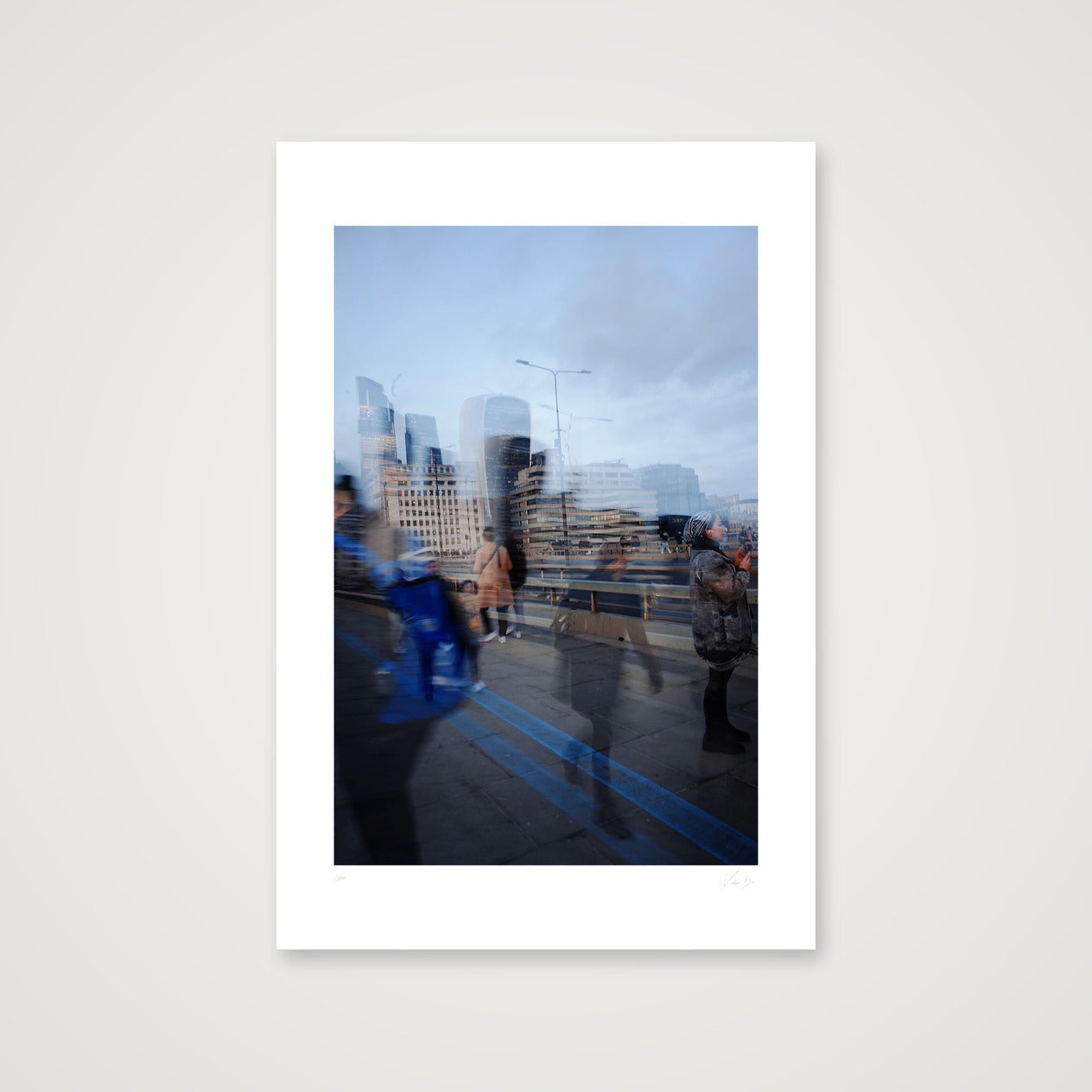 On The Bridge. From London Series. 2023 — 30×45cm, 12×18" Print only